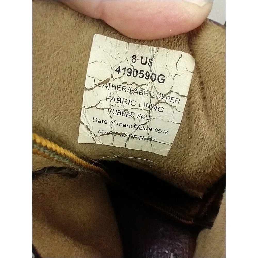 Kodiak Thane Waterproof‎ Boot GreenBrown Leather Mens Size 8 Ankle Canvas Rugged